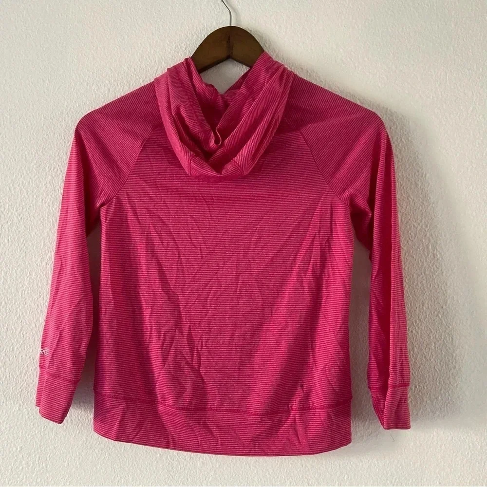 CARHARTT Pullover Pink Hooded Striped Light Jacket Girl’s Size Small (8) - Picture 9 of 10